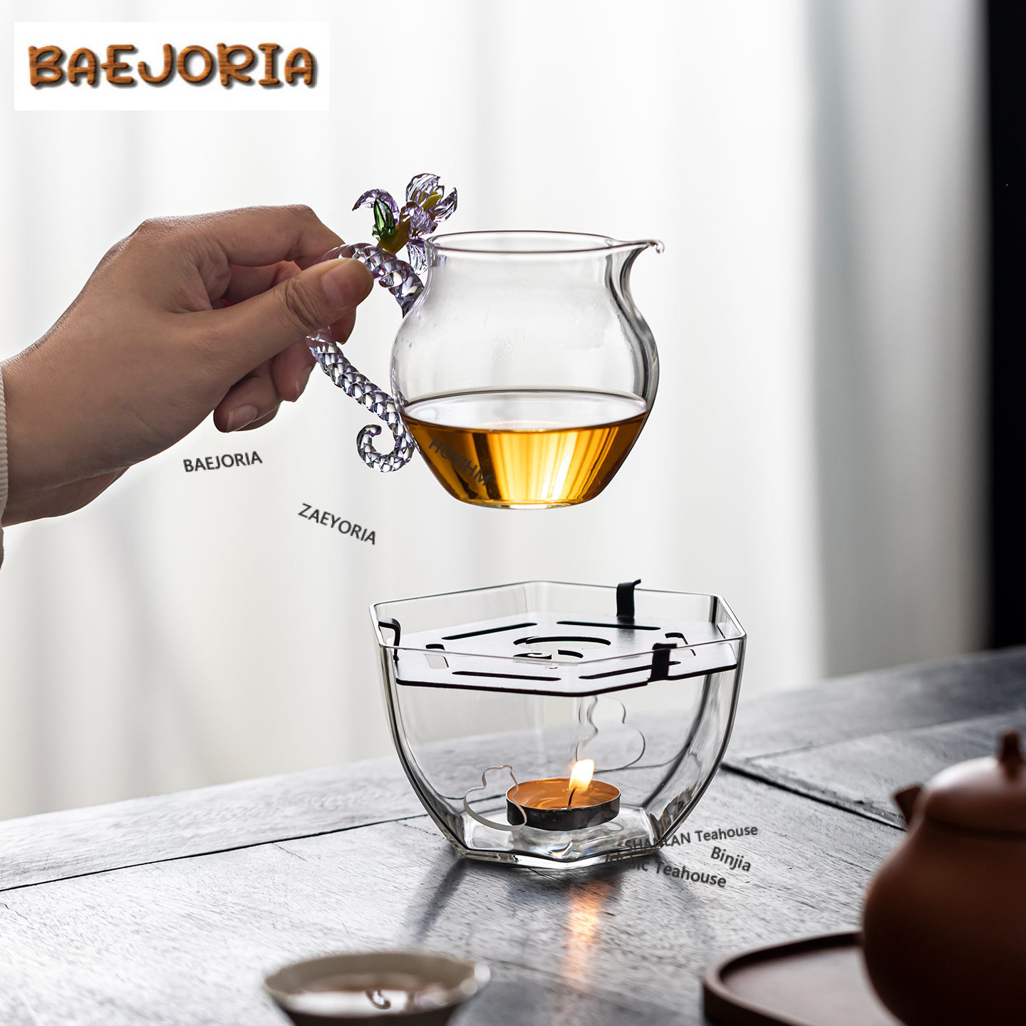 Candle Glass Supplies - Шестиугольная подставка для подогрева чая в