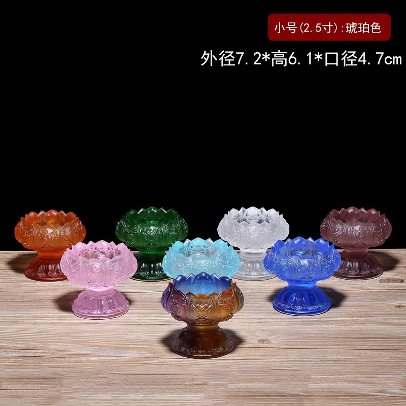 Candle Glass Supplies - Стеклянный трехмерный лотос, подставка для лампы