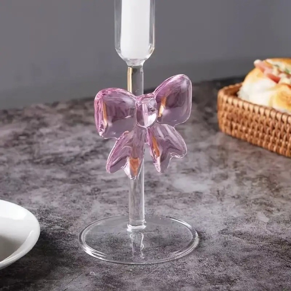 Candle Glass Supplies - Прозрачный стеклянный подсвечник-бутылка для высоких свечей,